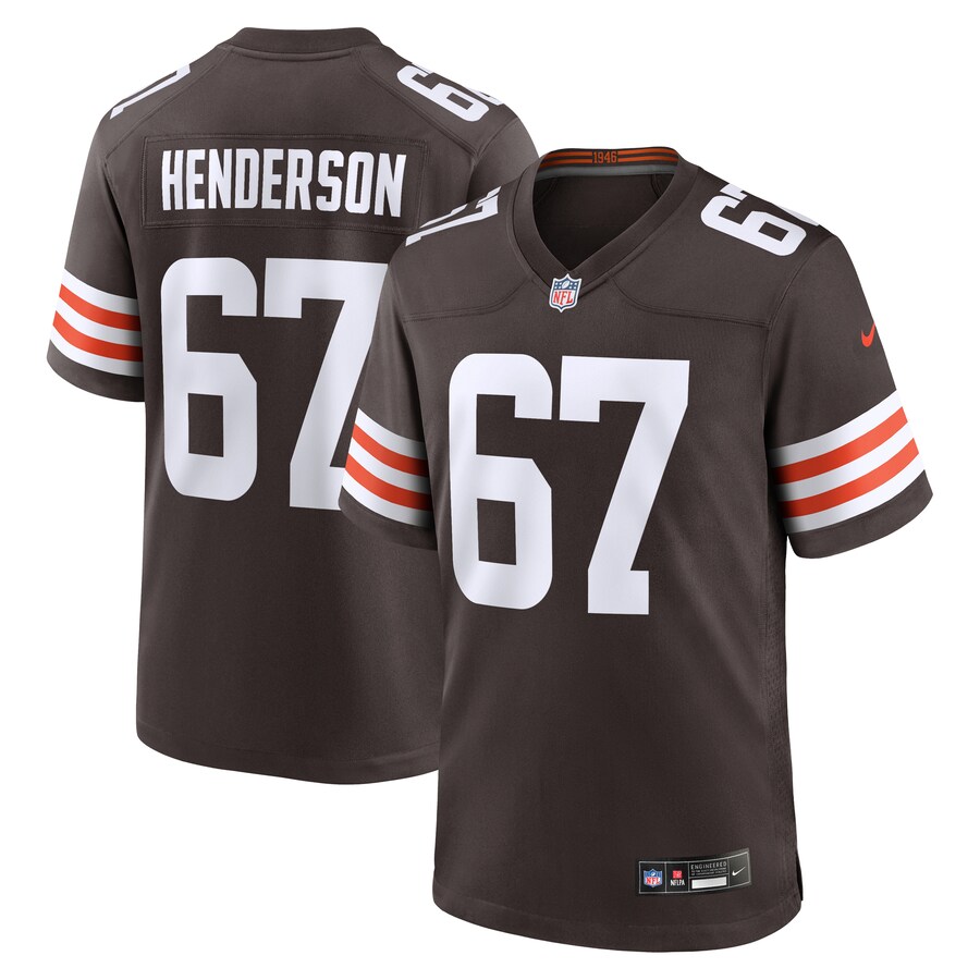 Men's Cleveland Browns LaDarius Henderson Nike Brown Team Game Jersey - Ujersey
