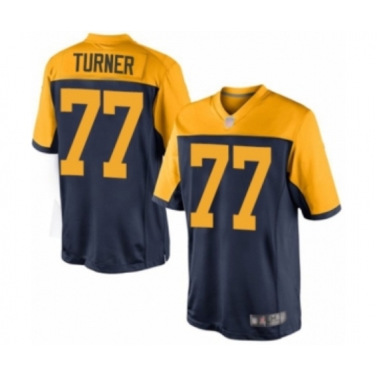 Youth Green Bay Packers #77 Billy Turner Limited Navy Blue Alternate Football Jersey - Ujersey