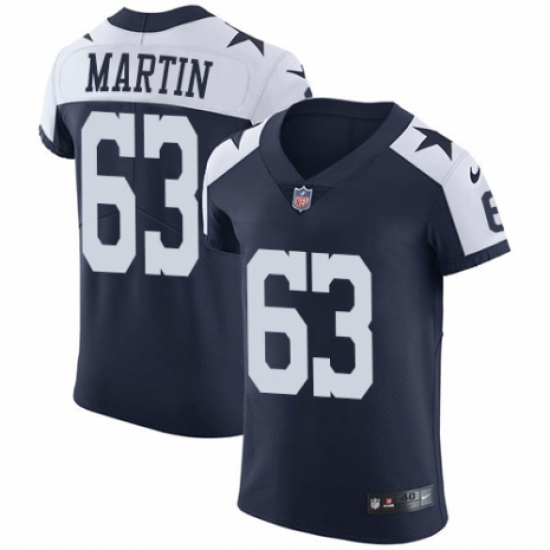 Men's Nike Dallas Cowboys #63 Marcus Martin Navy Blue Alternate Vapor Untouchable Elite Player NFL Jersey - Ujersey