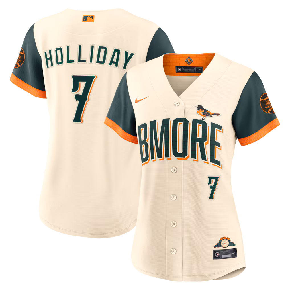 Women's Baltimore Orioles Jackson Holliday Nike Cream 2026 City Connect Stadium Jersey