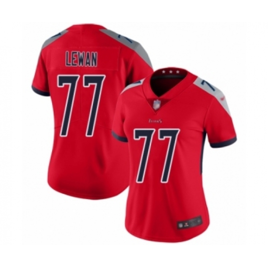 Women's Tennessee Titans #77 Taylor Lewan Limited Red Inverted Legend Football Jersey - Ujersey