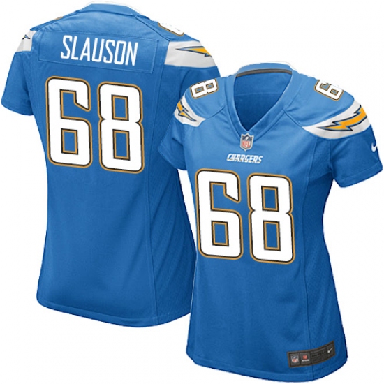 Women's Nike Los Angeles Chargers #68 Matt Slauson Game Electric Blue Alternate NFL Jersey - Ujersey