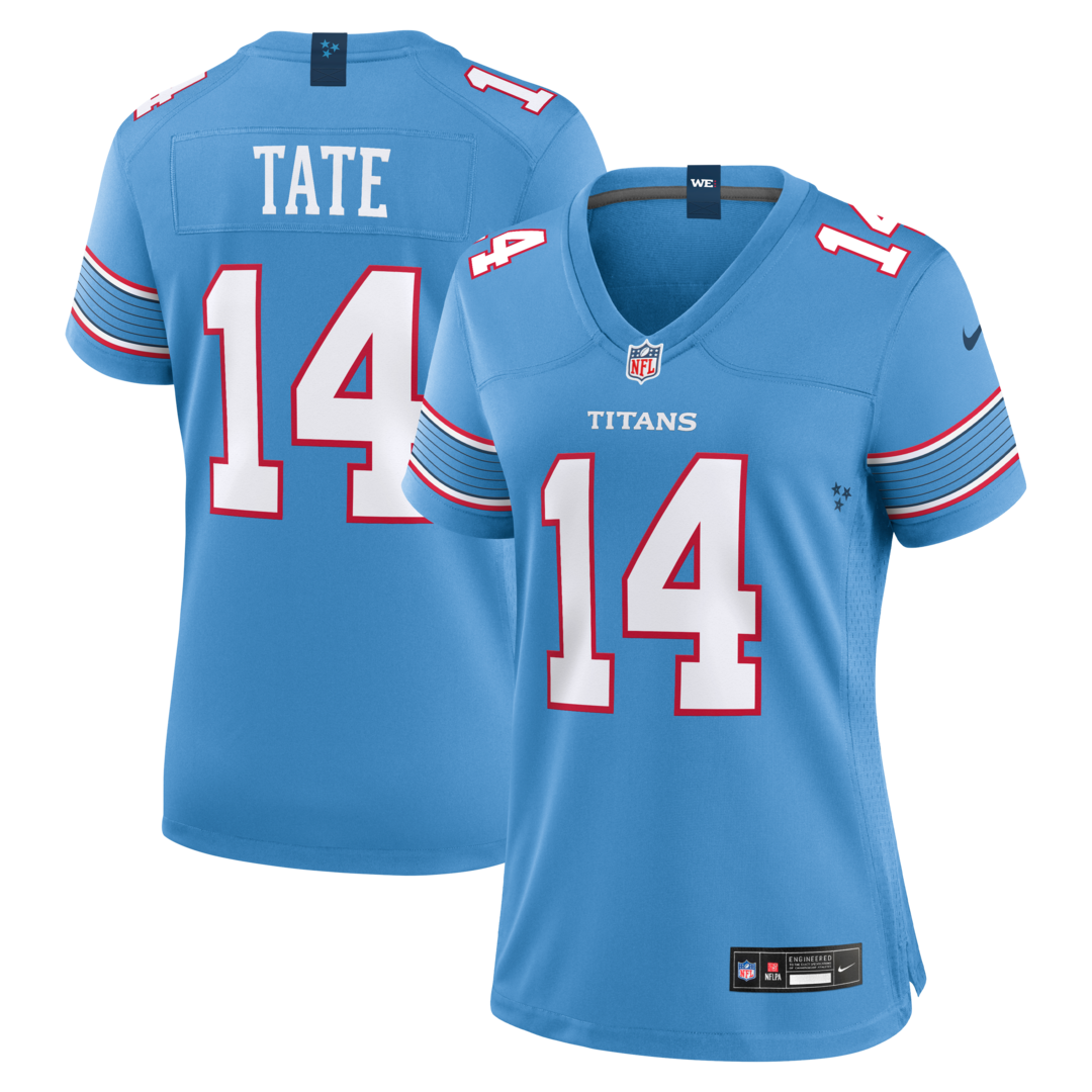 Women's Tennessee Titans Carnell Tate Nike Light Blue Team Game Jersey - Ujersey