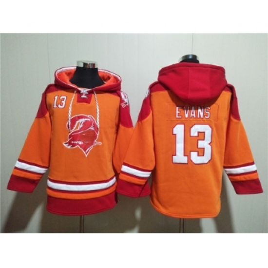 Men's Tampa Bay Buccaneers #13 Mike Evans Orange Red Ageless Must-Have Lace-Up Pullover Hoodie - Ujersey