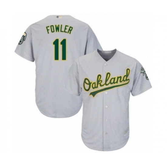 Youth Oakland Athletics #11 Dustin Fowler Authentic Grey Road Cool Base Baseball Player Jersey
