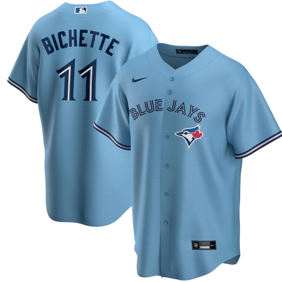 Men's Toronto Blue Jays #11 Bo Bichette Nike Powder Blue Alternate 2020 Replica Player Jersey - Ujersey
