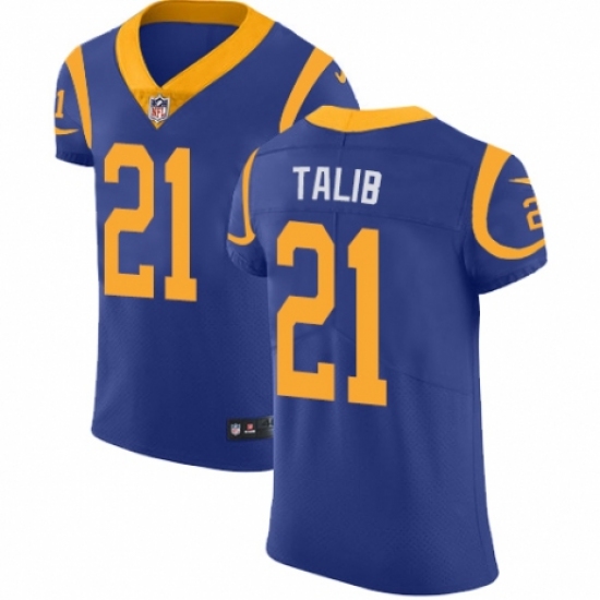 Men's Nike Los Angeles Rams #21 Aqib Talib Royal Blue Alternate Vapor Untouchable Elite Player NFL Jersey - Ujersey