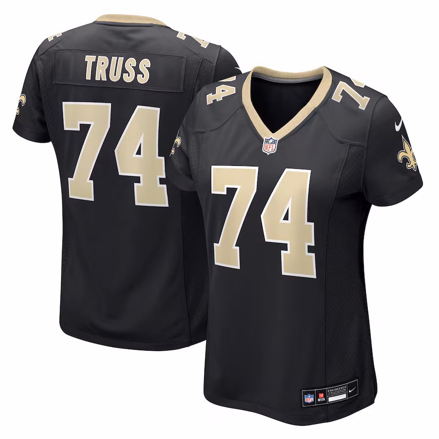 Women's New Orleans Saints Xavier Truss Nike Black Team Game Jersey - Ujersey
