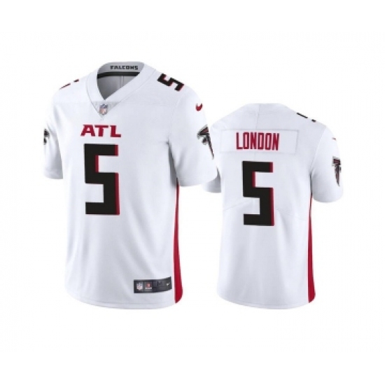Men's Atlanta Falcons #5 Drake London White Vapor Untouchable Limited Stitched Jersey - Ujersey