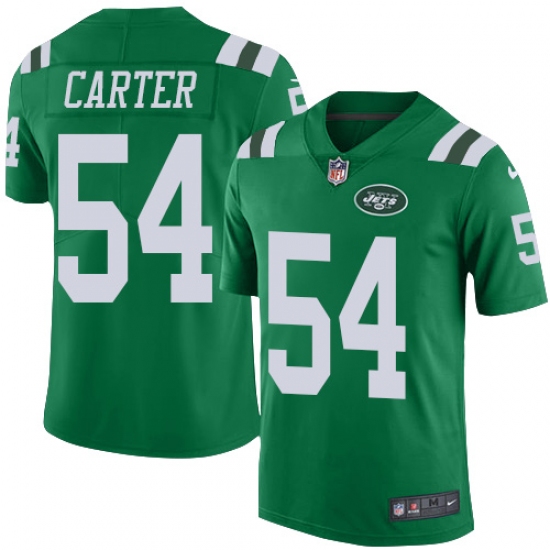 Men's Nike New York Jets #54 Bruce Carter Limited Green Rush Vapor Untouchable NFL Jersey - Ujersey