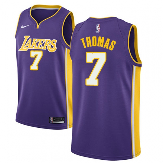 Men's Nike Los Angeles Lakers #7 Isaiah Thomas Swingman Purple NBA Jersey - Statement Edition - Ujersey