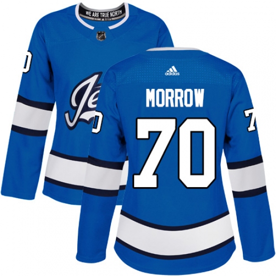 Women's Adidas Winnipeg Jets #70 Joe Morrow Authentic Blue Alternate NHL Jersey - Ujersey