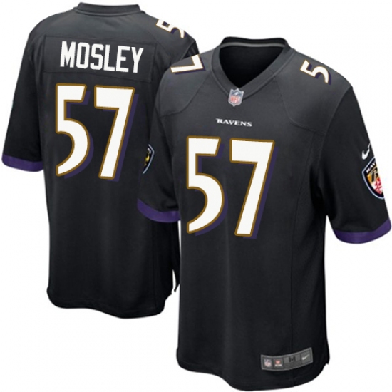 Youth Nike Baltimore Ravens #57 C.J. Mosley Game Black Alternate NFL Jersey - Ujersey
