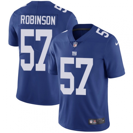 Men's Nike New York Giants #57 Keenan Robinson Royal Blue Team Color Vapor Untouchable Limited Player NFL Jersey - Ujersey