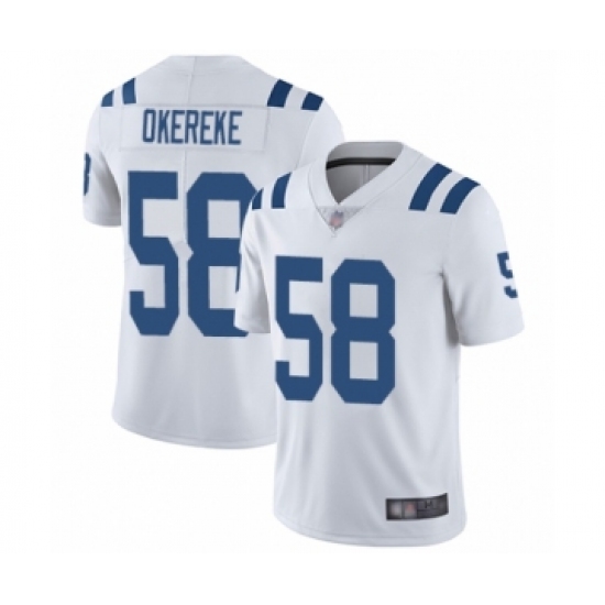 Men's Indianapolis Colts #58 Bobby Okereke White Vapor Untouchable Limited Player Football Jersey - Ujersey