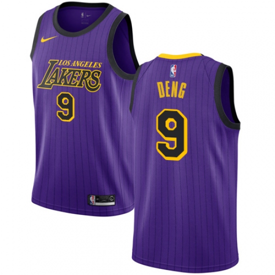 Youth Nike Los Angeles Lakers #9 Luol Deng Swingman Purple NBA Jersey - City Edition - Ujersey
