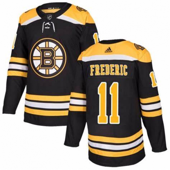 Men's Boston Bruins #11 Trent Frederic Black Stitched Jersey - Ujersey
