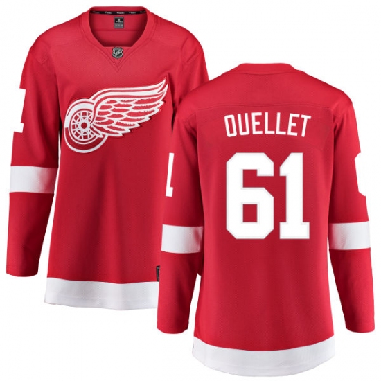 Women's Detroit Red Wings #61 Xavier Ouellet Fanatics Branded Red Home Breakaway NHL Jersey - Ujersey