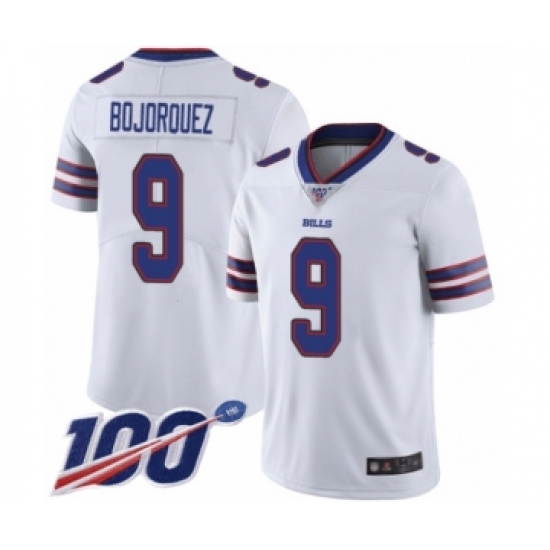 Men's Buffalo Bills #9 Corey Bojorquez White Vapor Untouchable Limited Player 100th Season Football Jersey - Ujersey