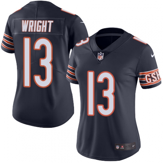 Women's Nike Chicago Bears #13 Kendall Wright Navy Blue Team Color Vapor Untouchable Limited Player NFL Jersey - Ujersey