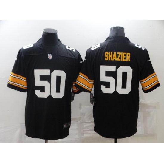 Men's Pittsburgh Steelers #50 Ryan Shazier Black Throwback Limited Jersey - Ujersey