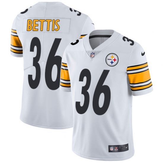 Men's Nike Pittsburgh Steelers #36 Jerome Bettis White Vapor Untouchable Limited Player NFL Jersey - Ujersey
