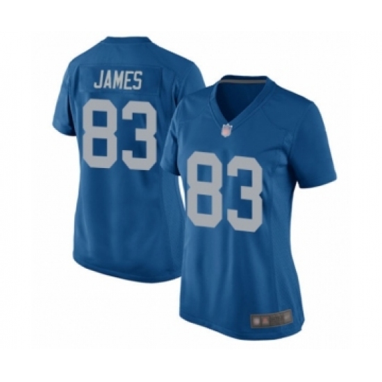 Women's Detroit Lions #83 Jesse James Game Blue Alternate Football Jersey - Ujersey