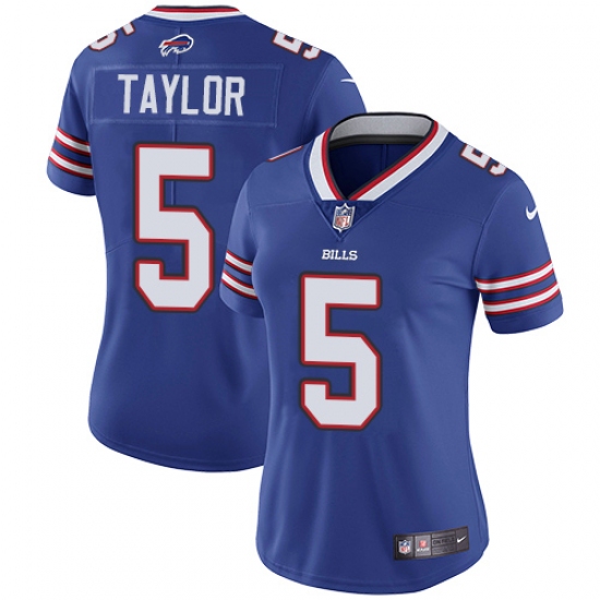 Women's Nike Buffalo Bills #5 Tyrod Taylor Royal Blue Team Color Vapor Untouchable Limited Player NFL Jersey - Ujersey