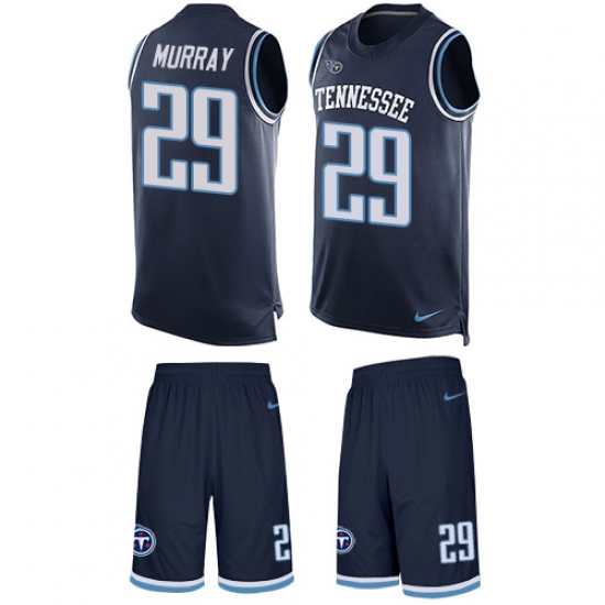 Men's Nike Tennessee Titans #29 DeMarco Murray Limited Navy Blue Tank Top Suit NFL Jersey - Ujersey