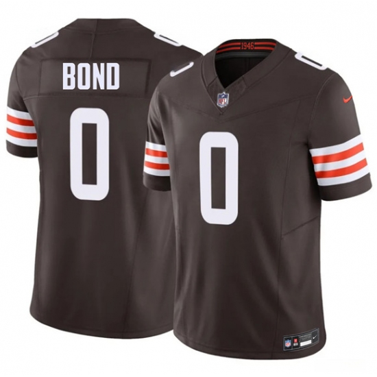 Men's Cleveland Browns #0 Isaiah Bond Brown 2026 Draft F.U.S.E. Vapor Limited Football Stitched Jersey - Ujersey