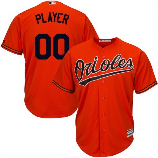 Men's Baltimore Orioles Majestic Orange Cool Base Custom Jersey - Ujersey