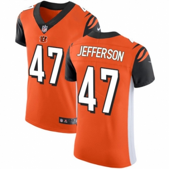 Men's Nike Cincinnati Bengals #47 Malik Jefferson Orange Alternate Vapor Untouchable Elite Player NFL Jersey - Ujersey