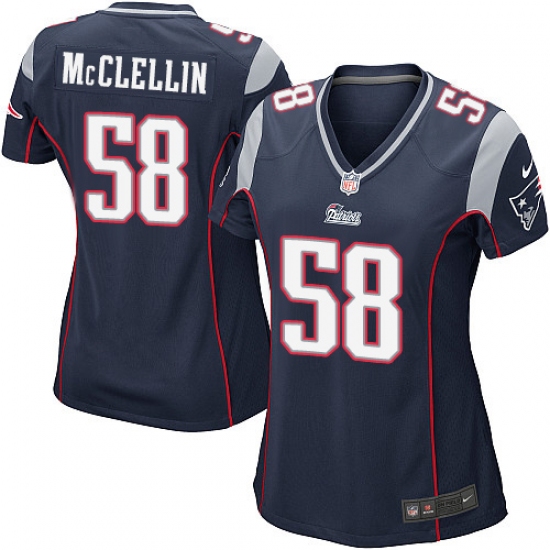 Women's Nike New England Patriots #58 Shea McClellin Game Navy Blue Team Color NFL Jersey - Ujersey