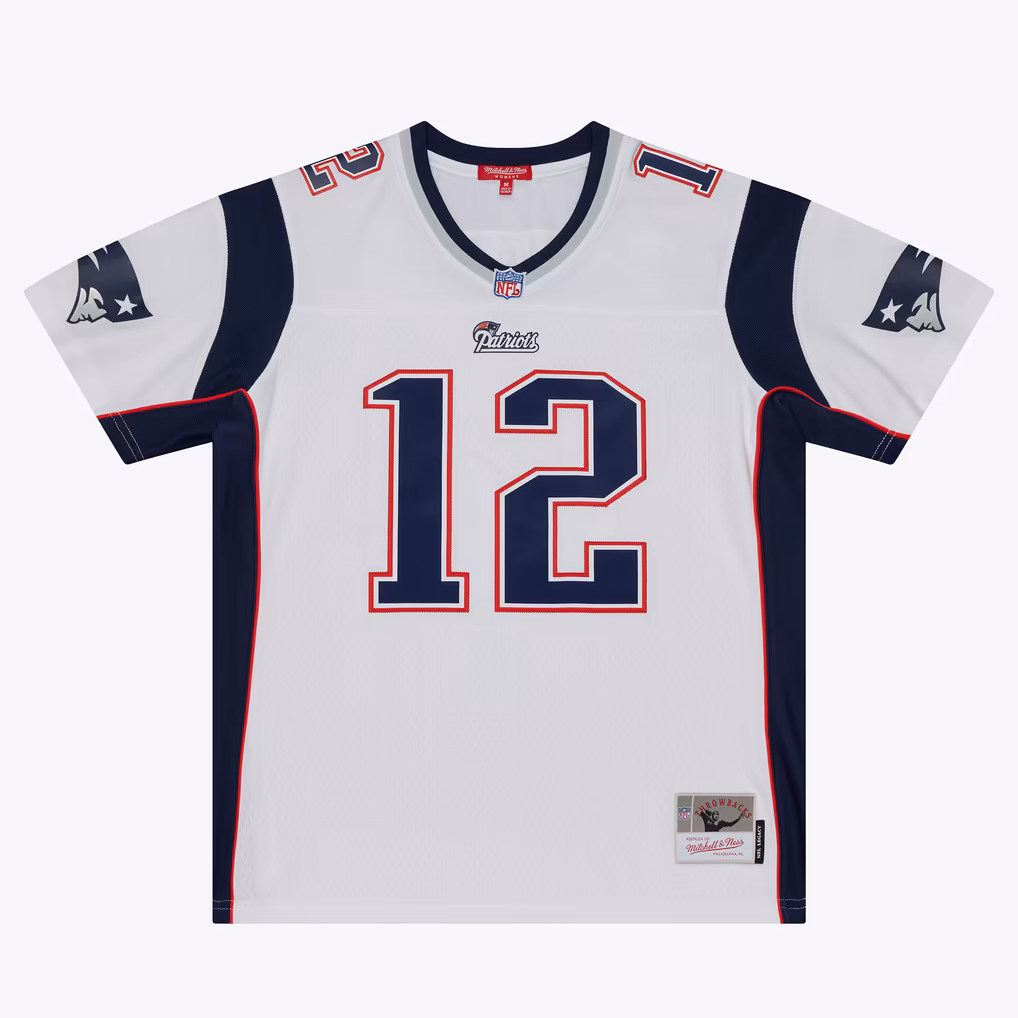 Women's New England Patriots Tom Brady Mitchell & Ness White 2000 Legacy Replica Jersey - Ujersey