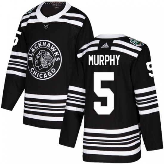 Youth Adidas Chicago Blackhawks #5 Connor Murphy Authentic Black 2019 Winter Classic NHL Jersey - Ujersey