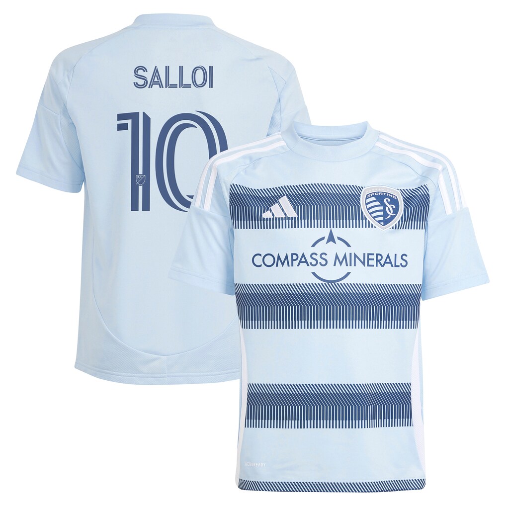 Youth Sporting Kansas City Daniel Salloi adidas Light Blue 2025 One KC Replica Player Jersey - Ujersey