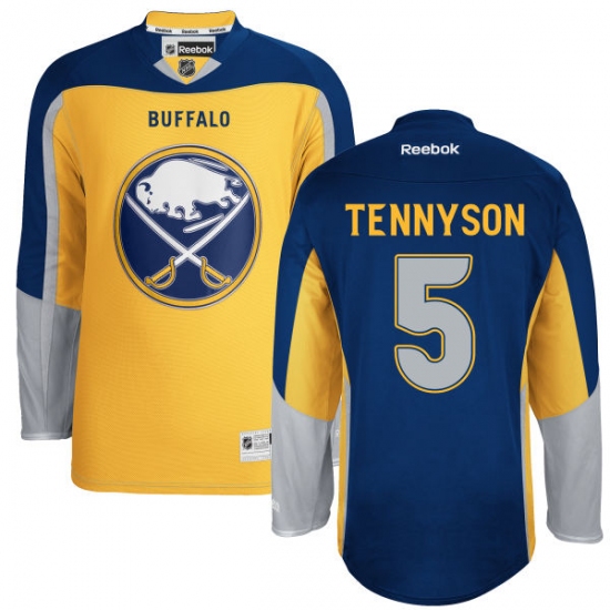 Women's Reebok Buffalo Sabres #5 Matt Tennyson Authentic Gold Third NHL Jersey - Ujersey
