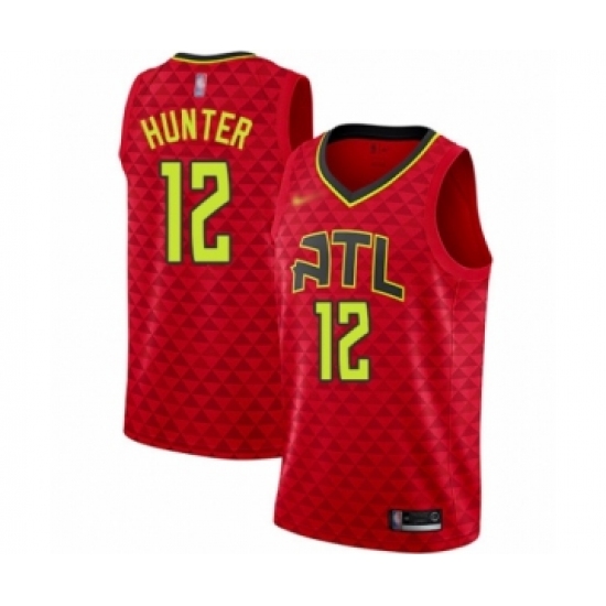 Youth Atlanta Hawks #12 De'Andre Hunter Swingman Red Basketball Jersey Statement Edition - Ujersey