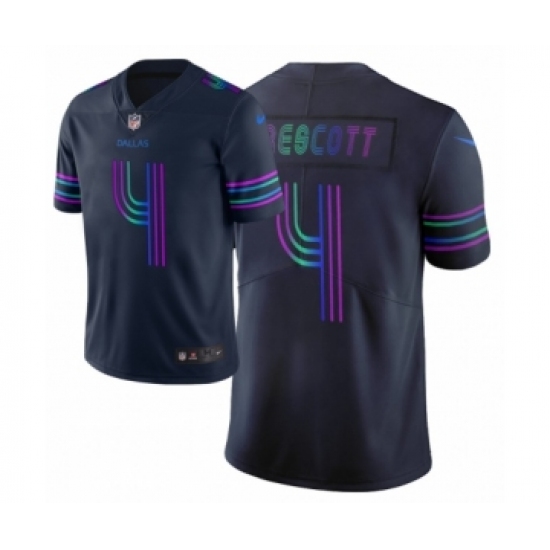 Men Dallas Cowboys #4 Dak Prescott Navy Vapor Limited City Edition Jersey - Ujersey