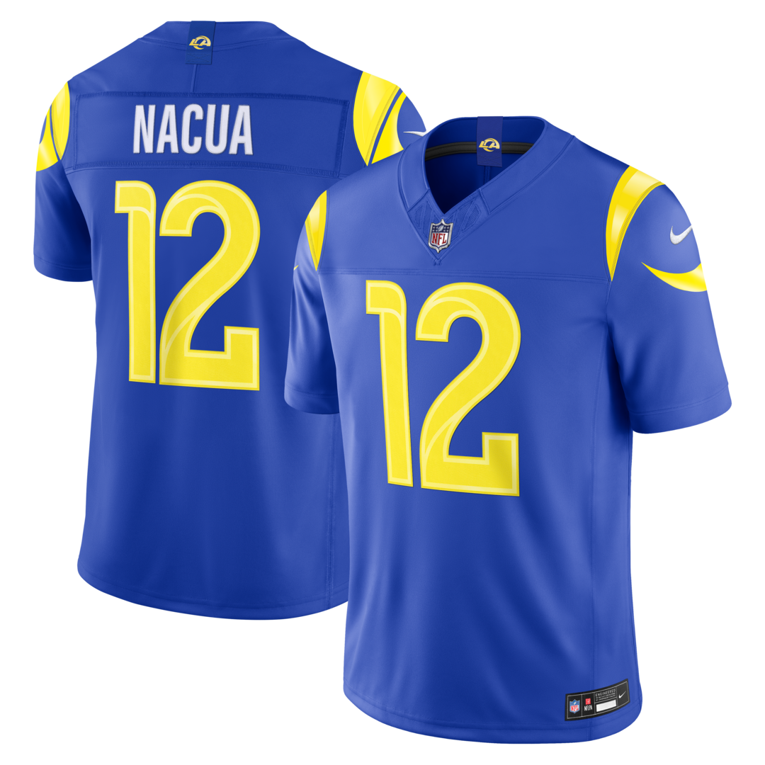 Men's Los Angeles Rams Puka Nacua Nike Royal Team Vapor F.U.S.E. Stitched Limited Jersey - Ujersey