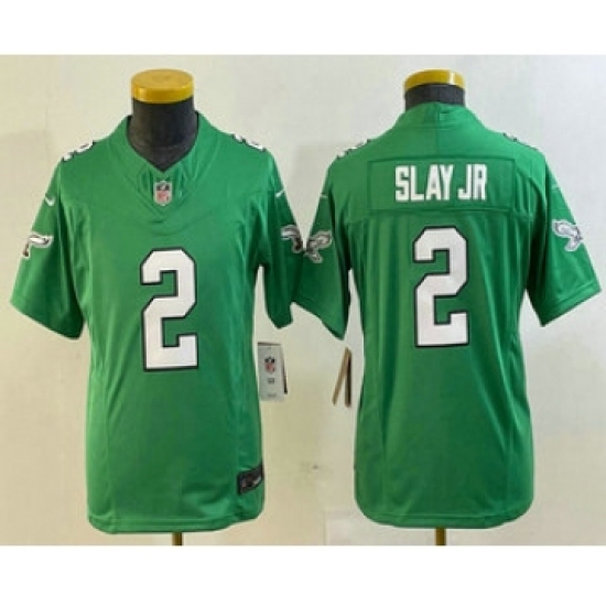Youth Philadelphia Eagles #2 Darius Slay Jr Green Alternate FUSE Vapor Limited Stitched Jersey
