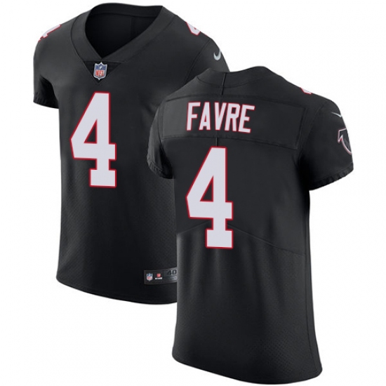 Men's Nike Atlanta Falcons #4 Brett Favre Black Alternate Vapor Untouchable Elite Player NFL Jersey - Ujersey