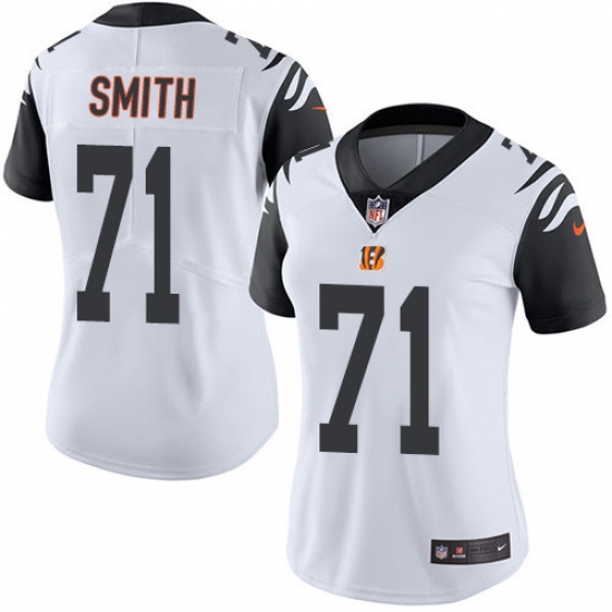 Women's Nike Cincinnati Bengals #71 Andre Smith Limited White Rush Vapor Untouchable NFL Jersey - Ujersey