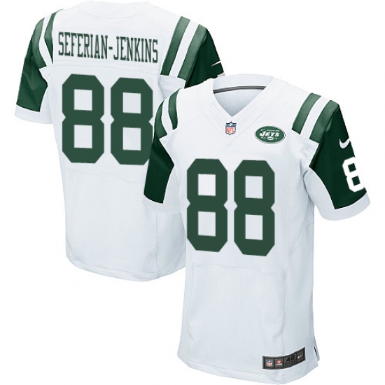 Men's Nike New York Jets #88 Austin Seferian-Jenkins Elite White NFL Jersey - Ujersey