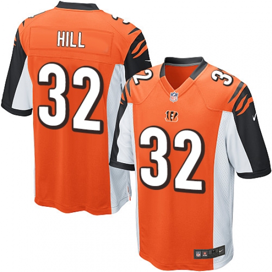 Men's Nike Cincinnati Bengals #32 Jeremy Hill Game Orange Alternate NFL Jersey - Ujersey