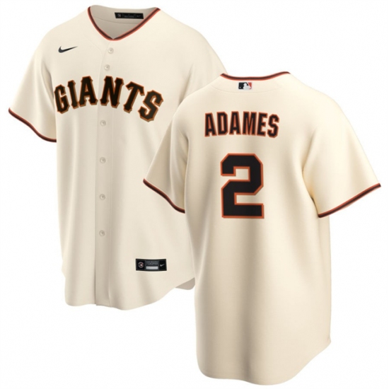 Men's San Francisco Giants #2 Willy Adames Cream Cool Base Stitched Baseball Jersey - Ujersey