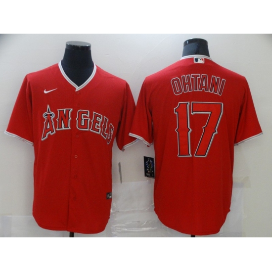Men's Nike Los Angeles Angels #17 Shohei Ohtani Red Home Stitched Baseball Jersey - Ujersey