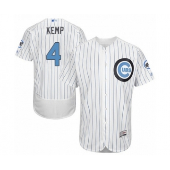 Men's Chicago Cubs #4 Tony Kemp Authentic White 2016 Father's Day Fashion Flex Base Baseball Player Jersey