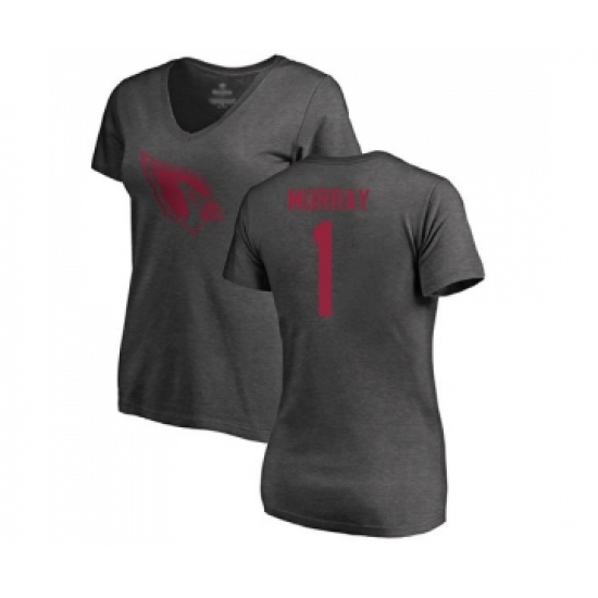 Football Women's Arizona Cardinals #1 Kyler Murray Ash One Color T-Shirt - Ujersey