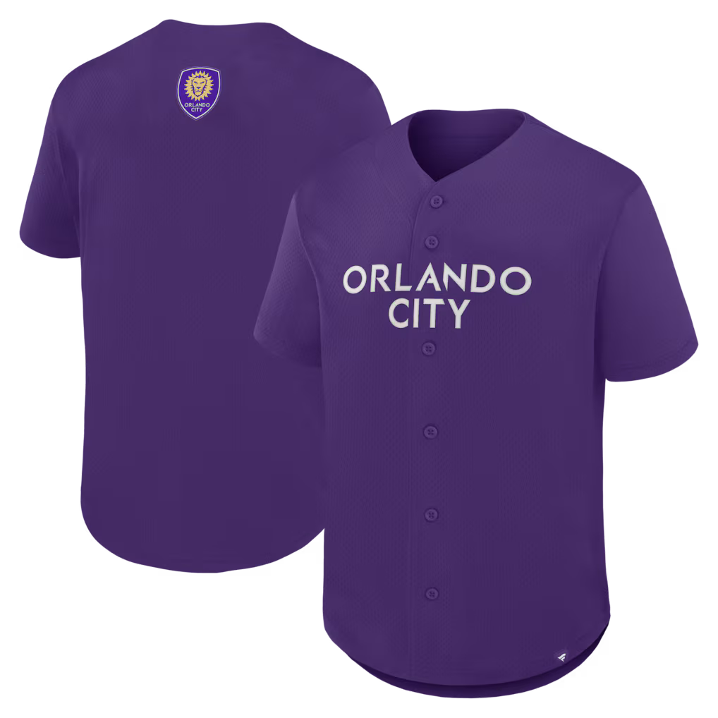 Men's Orlando City SC Fanatics Purple Maximum Intensity Button-Up Jersey - Ujersey NHL